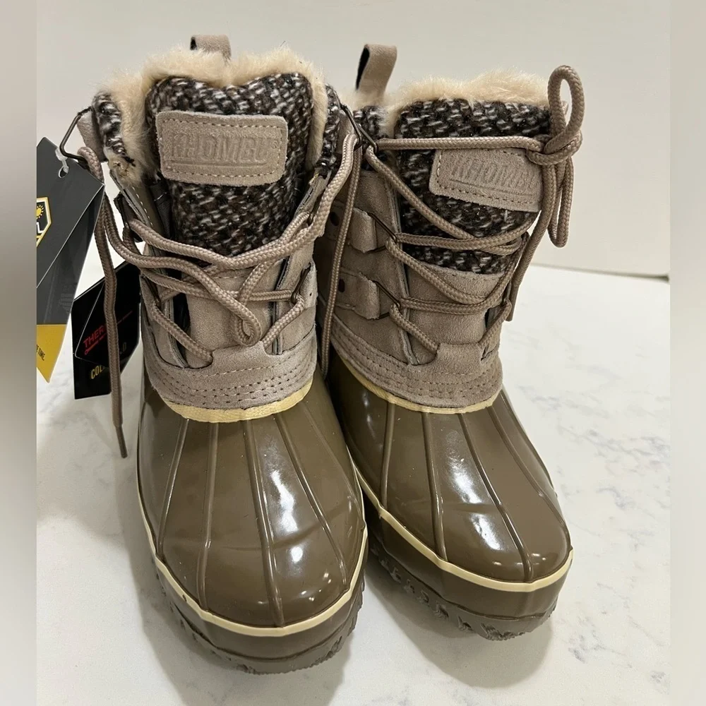 US Ski Team Tan and Brown Winter Boots